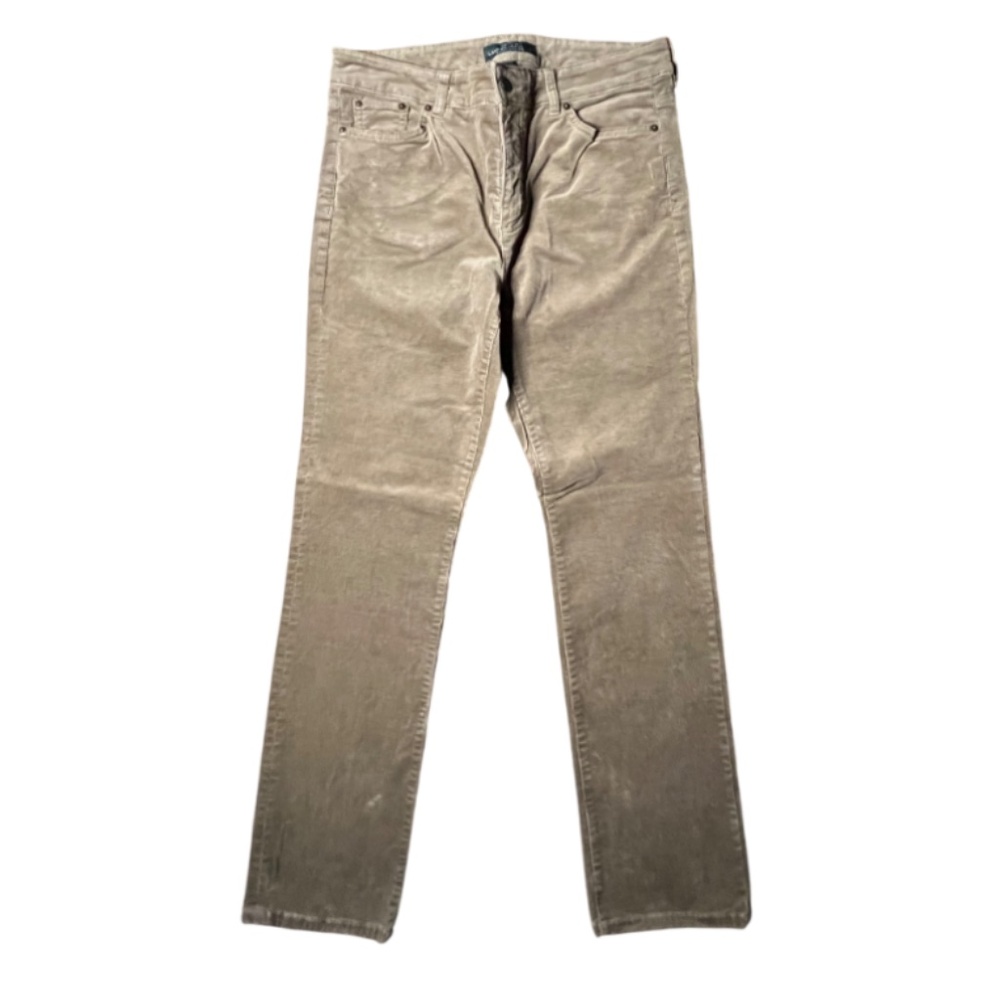 Olive Stretch Corduroy Straight Pant